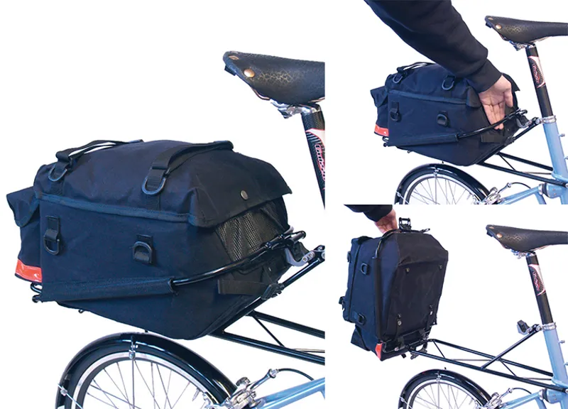 Moulton Touring cotton duck canvas Rear Bag for SST or TSR in Black-1